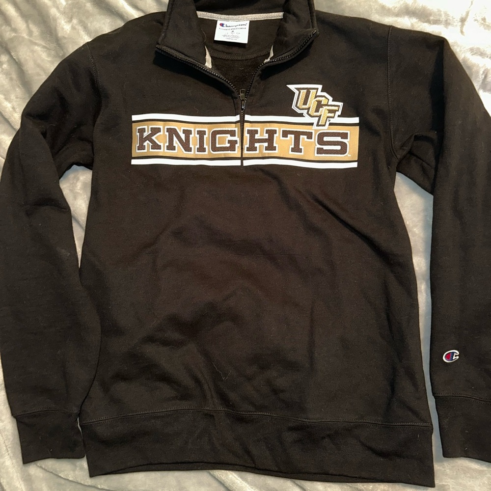 Champion UCF Knights Black Quarter Zip Sweatshirt Pullover